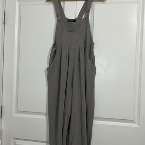 Gray Wide Leg Jumpsuit